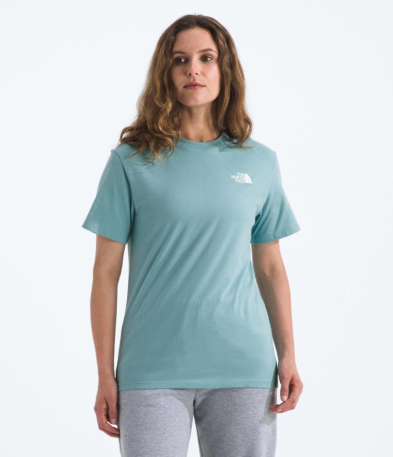 imageTHE NORTH FACE Womens Evolution Box NSE Shortsleeve Tee Regular Fit Cotton Tshirt With Logo GraphicsBlue Eclipse