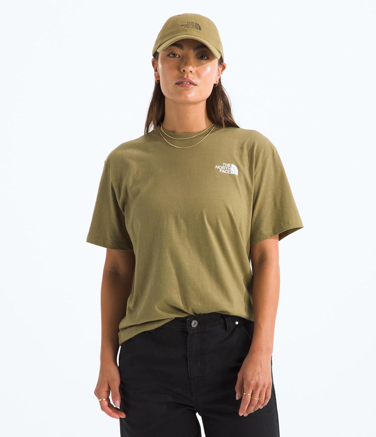 imageTHE NORTH FACE Womens Evolution Box NSE Shortsleeve Tee Regular Fit Cotton Tshirt With Logo GraphicsCedar