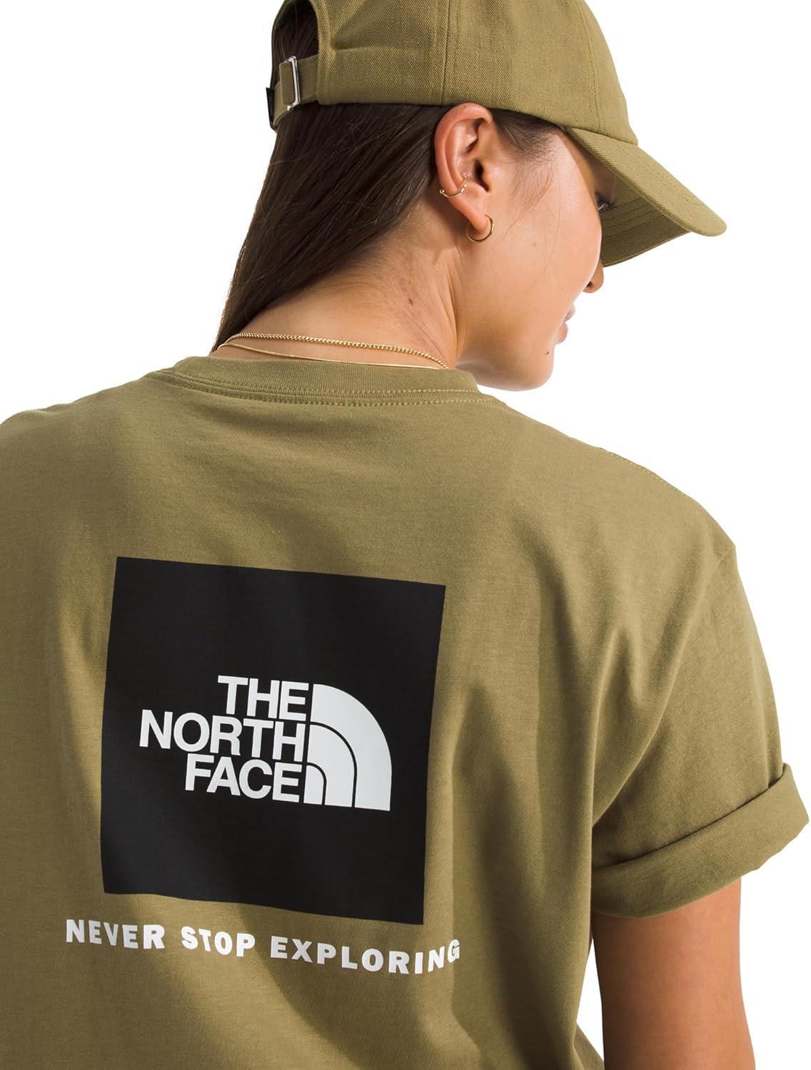 imageTHE NORTH FACE Womens Evolution Box NSE Shortsleeve Tee Regular Fit Cotton Tshirt With Logo GraphicsCedar