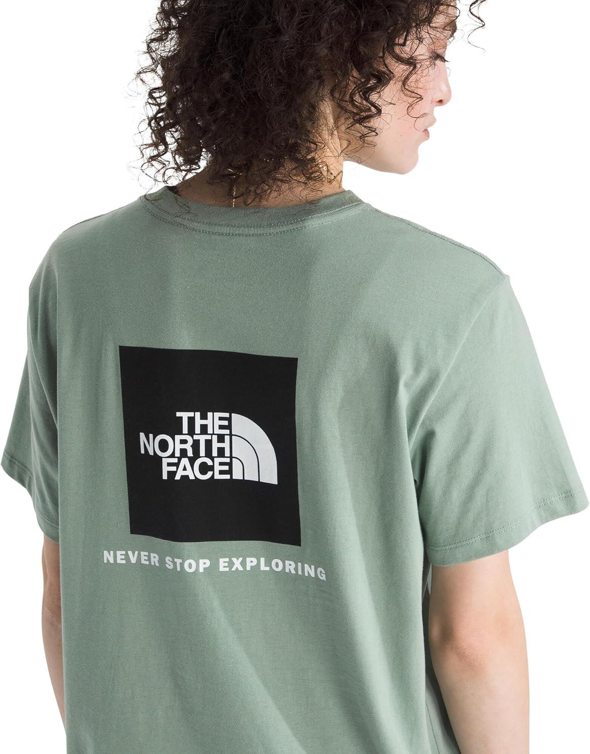 imageTHE NORTH FACE Womens Evolution Box NSE Shortsleeve Tee Regular Fit Cotton Tshirt With Logo GraphicsSlate Moss