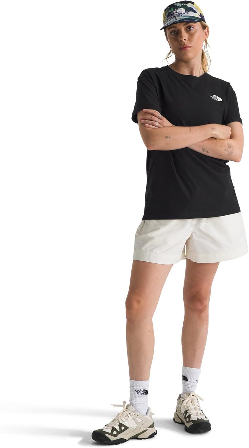 imageTHE NORTH FACE Womens Evolution Box NSE Shortsleeve Tee Regular Fit Cotton Tshirt With Logo GraphicsTnf BlackTnf White