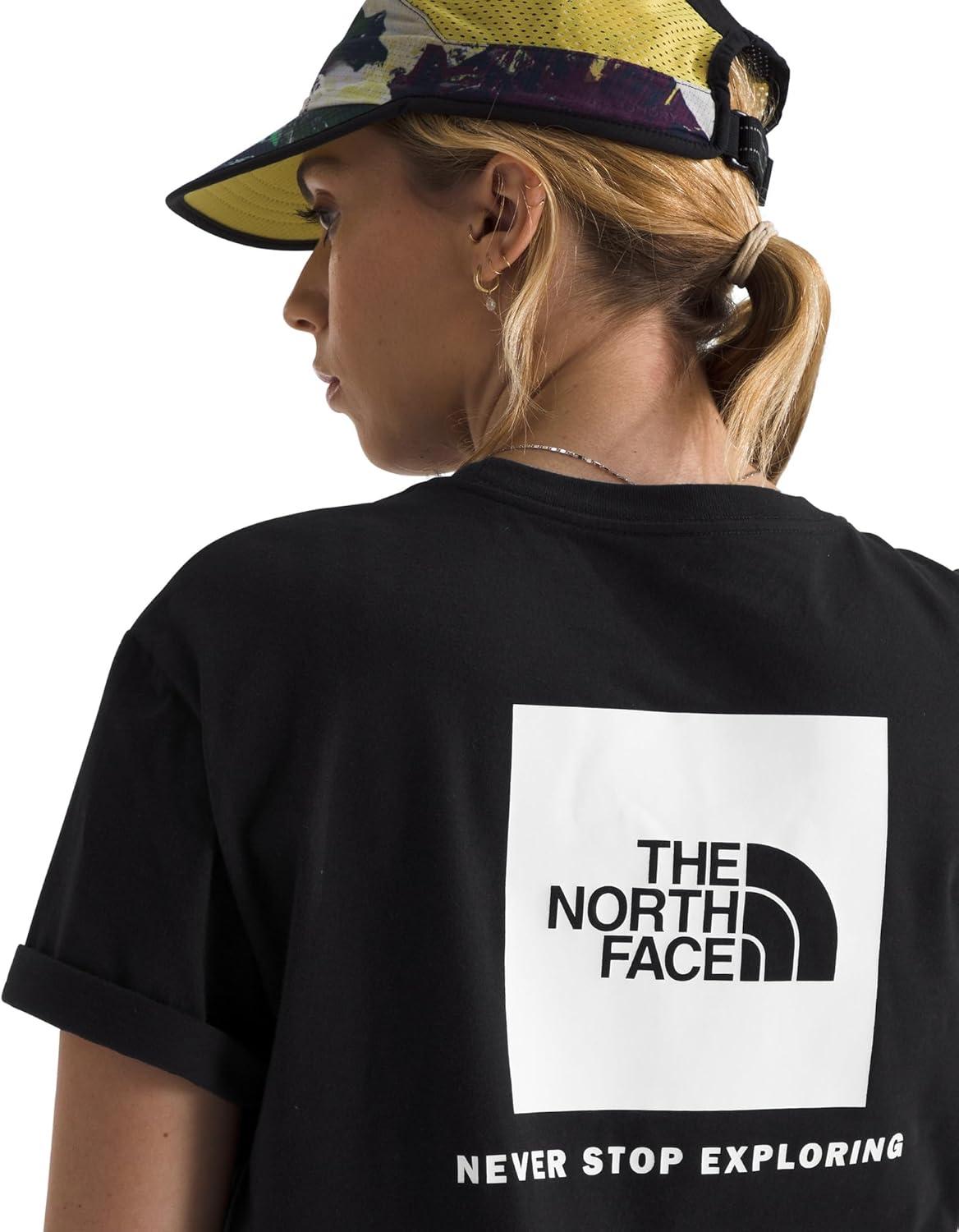 imageTHE NORTH FACE Womens Evolution Box NSE Shortsleeve Tee Regular Fit Cotton Tshirt With Logo GraphicsTnf BlackTnf White