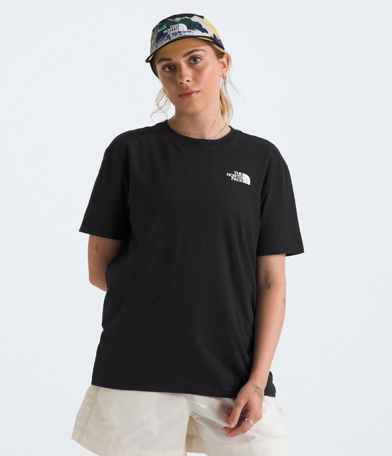 imageTHE NORTH FACE Womens Evolution Box NSE Shortsleeve Tee Regular Fit Cotton Tshirt With Logo GraphicsTnf BlackTnf White