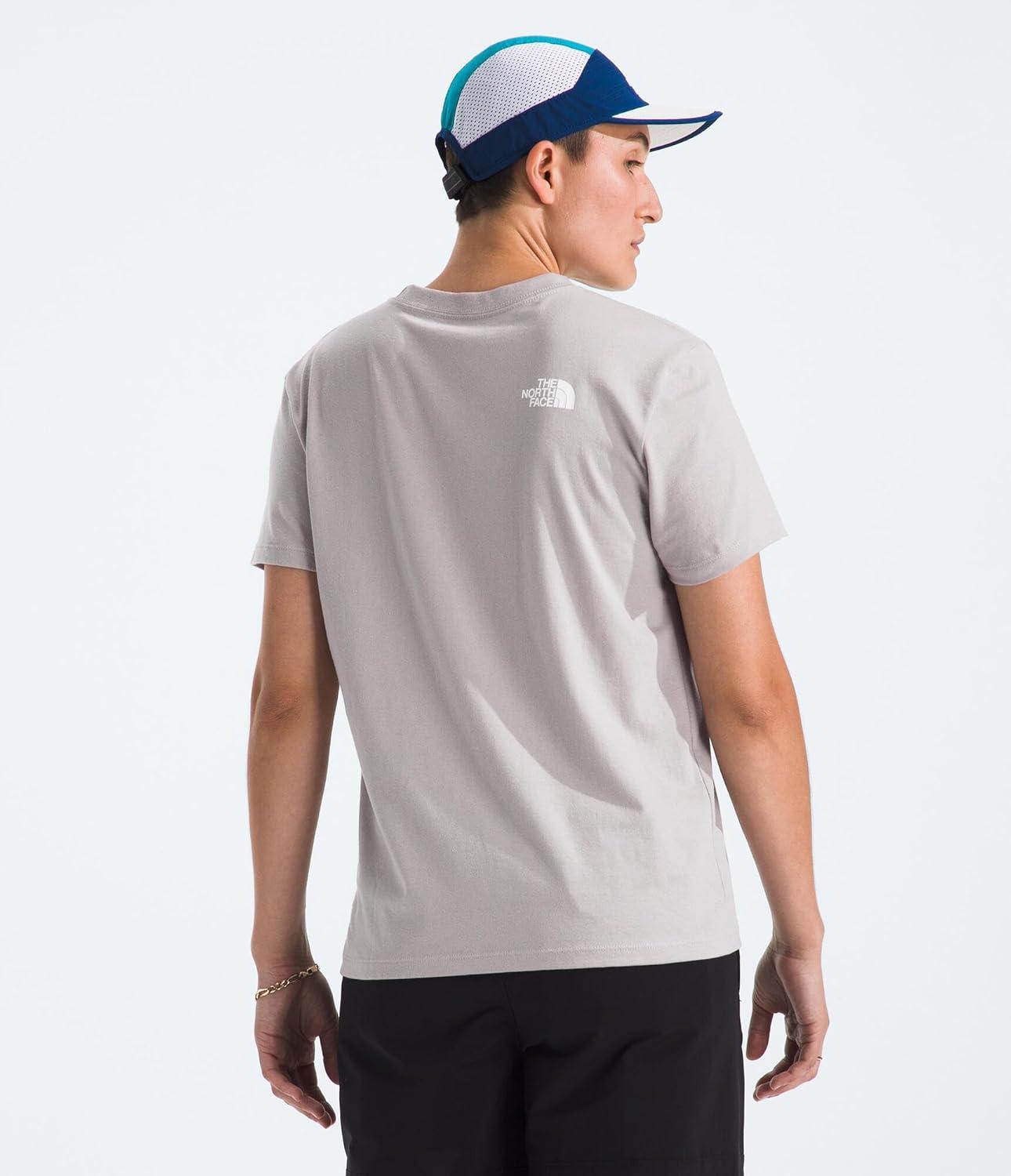 imageTHE NORTH FACE Womens Evolution Short Sleeve Half Dome Tee Everyday Cotton Shirt With a Logo GraphicMoonstone GreyTnf White