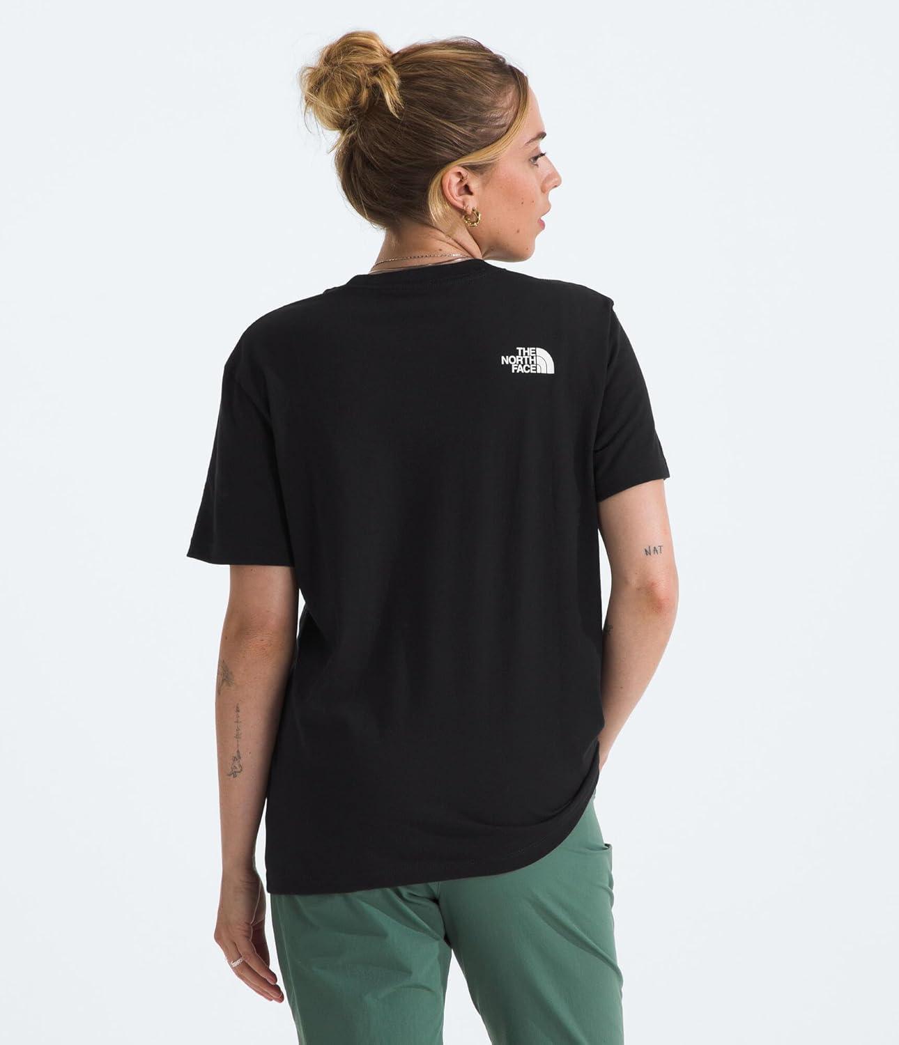 imageTHE NORTH FACE Womens Evolution Short Sleeve Half Dome Tee Everyday Cotton Shirt With a Logo GraphicTnf BlackTnf White