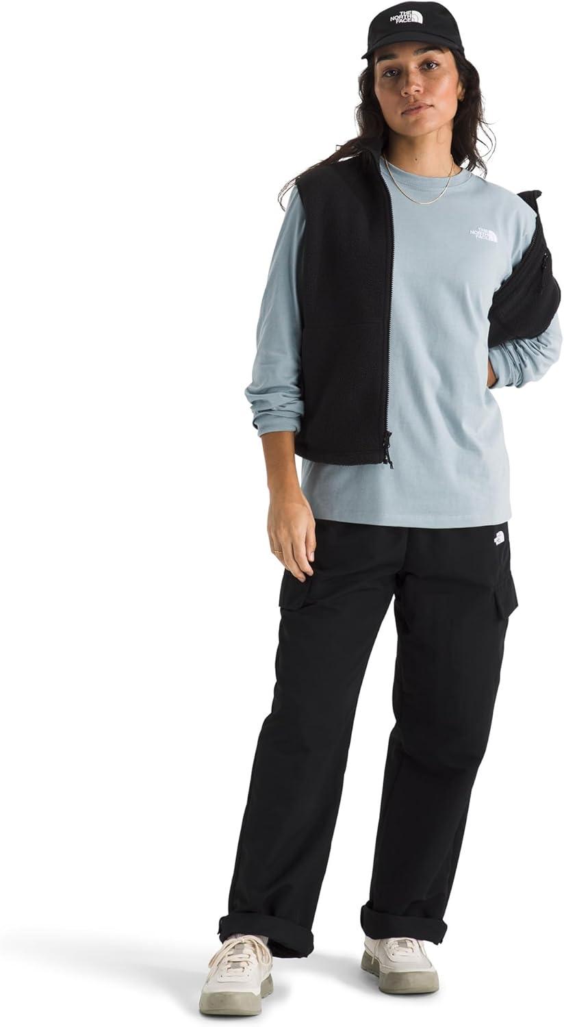 imageThe North Face Womens Evolution Simple Dome LongSleeve Tee Classic Logo Graphic Tee Soft Cotton FabricFrost Grey