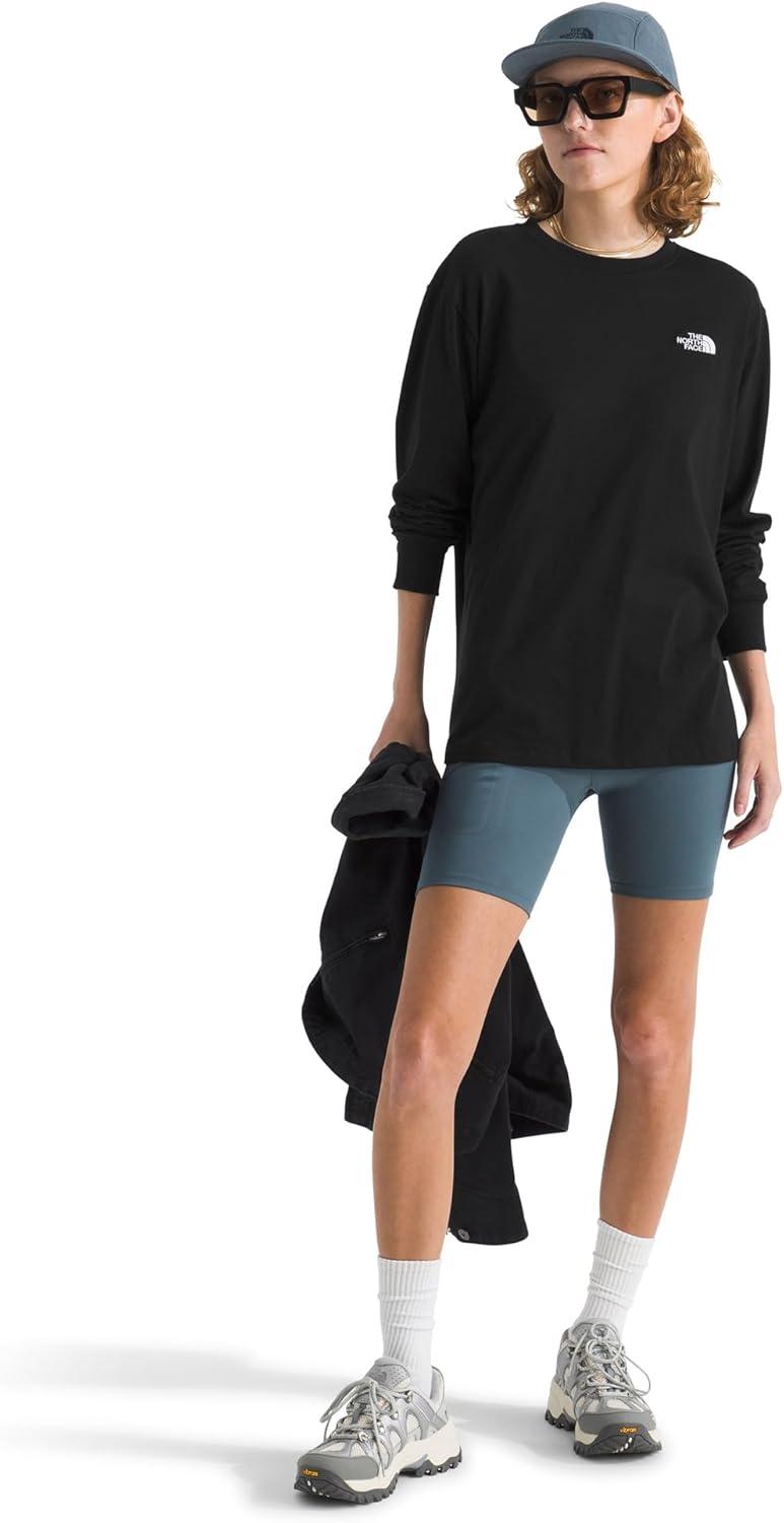 imageThe North Face Womens Evolution Simple Dome LongSleeve Tee Classic Logo Graphic Tee Soft Cotton FabricTnf Black