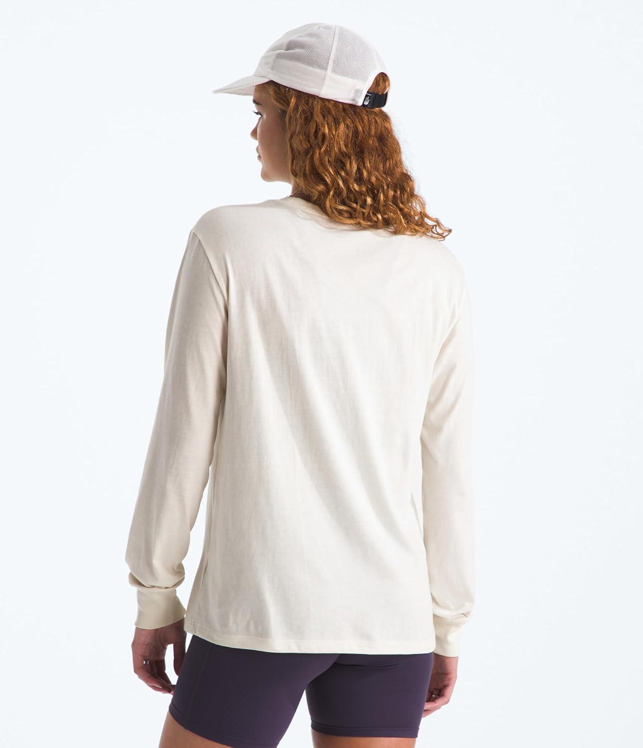 imageThe North Face Womens Evolution Simple Dome LongSleeve Tee Classic Logo Graphic Tee Soft Cotton FabricWhite Dune