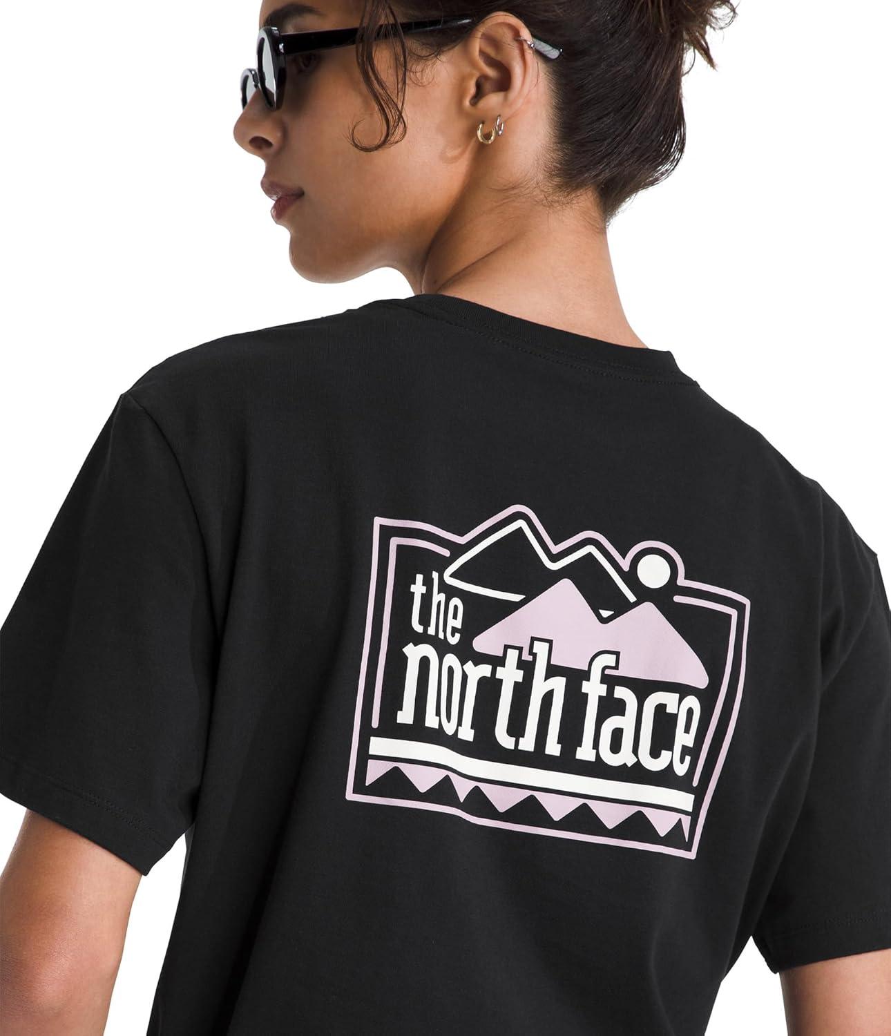 imageThe North Face Womens Explore Pin Relaxed Short Sleeve Tee Casual Graphic TShirt Regular Fit Soft Cotton FabricTnf Black