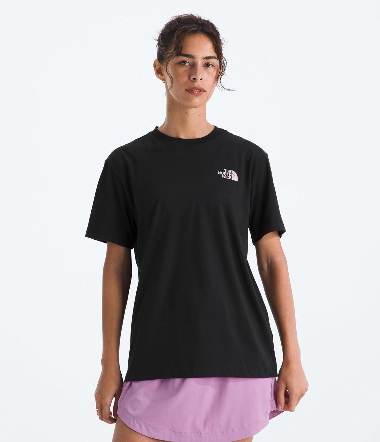imageThe North Face Womens Explore Pin Relaxed Short Sleeve Tee Casual Graphic TShirt Regular Fit Soft Cotton FabricTnf Black