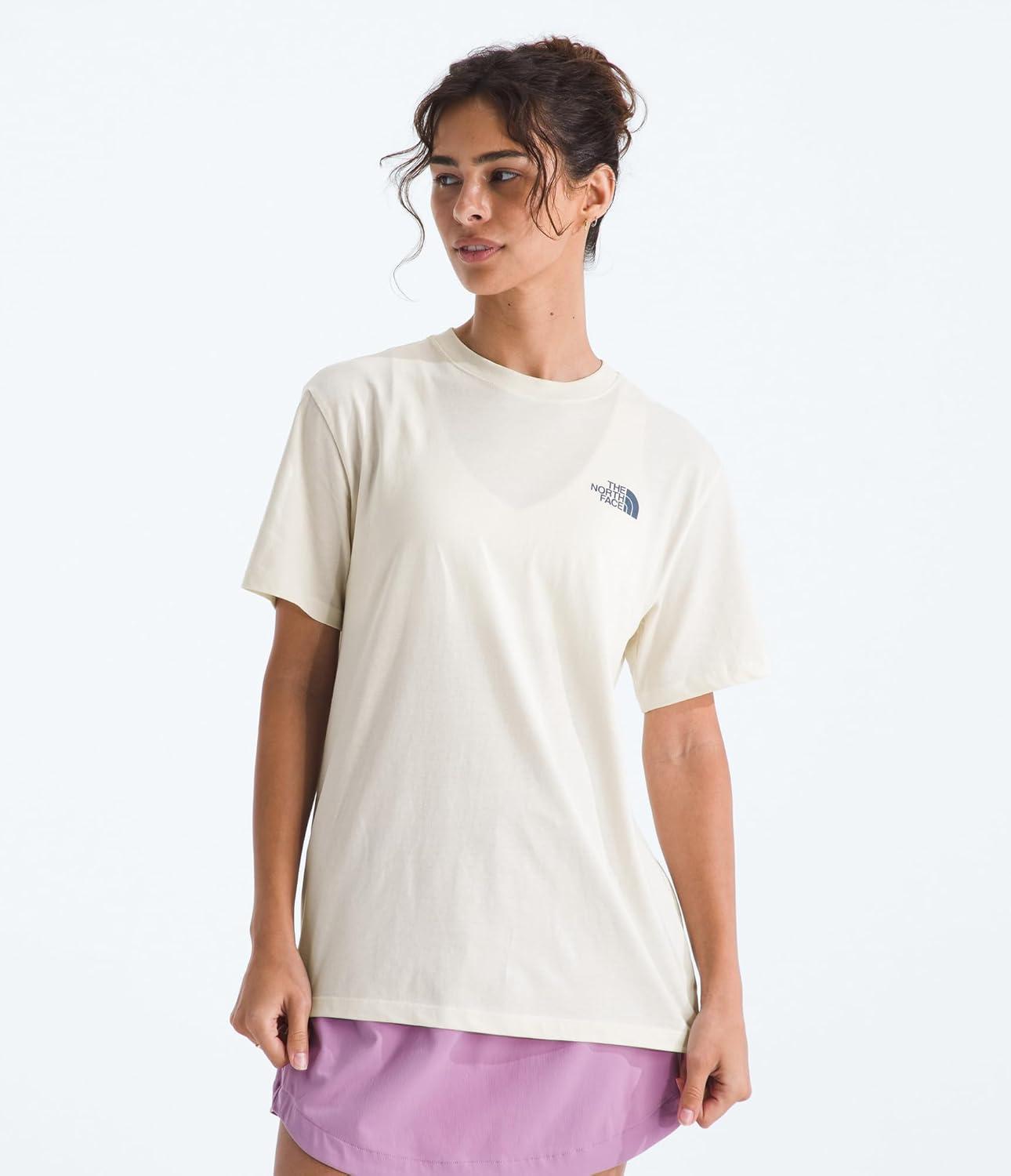 imageThe North Face Womens Exploring Since 66 Relaxed Short Sleeve Tee Casual Graphic TShirt Regular Fit Cotton FabricWhite Dune