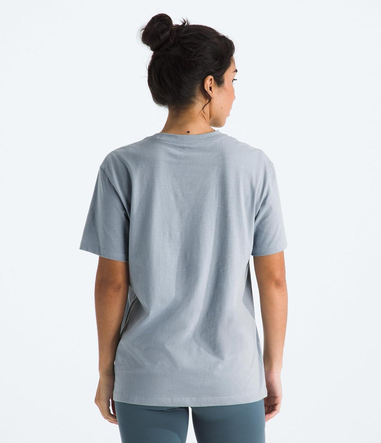 imageThe North Face Womens Home Relaxed Short Sleeve Tee Casual Graphic TShirt Regular Fit Soft Cotton FabricFrost Grey