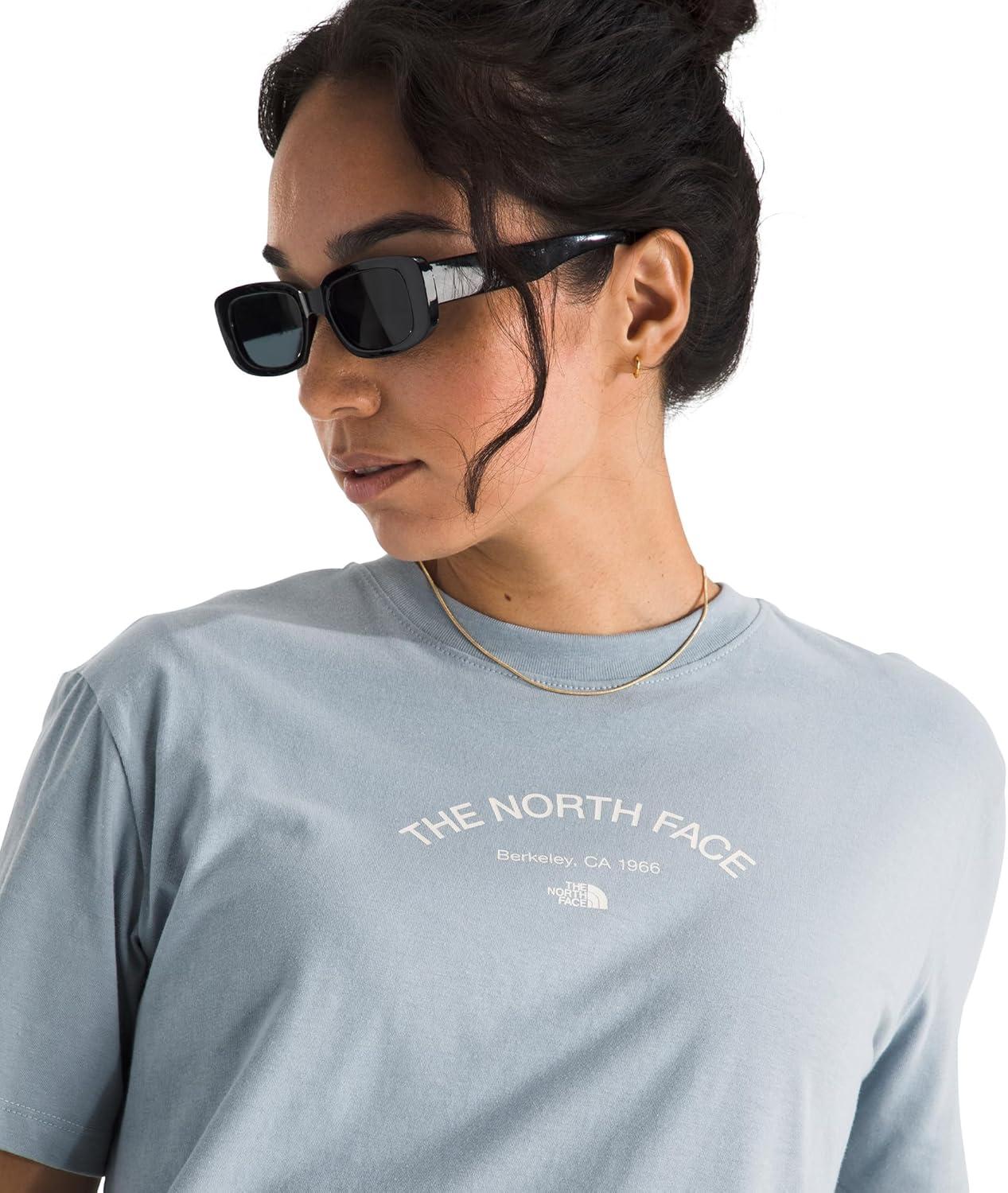imageThe North Face Womens Home Relaxed Short Sleeve Tee Casual Graphic TShirt Regular Fit Soft Cotton FabricFrost Grey