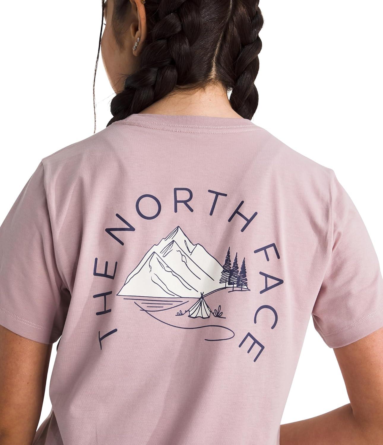 imageThe North Face Womens Monte Regular Short Sleeve Graphic Tee Casual Graphic TShirt Regular Fit Soft Cotton BlendMetal Pink