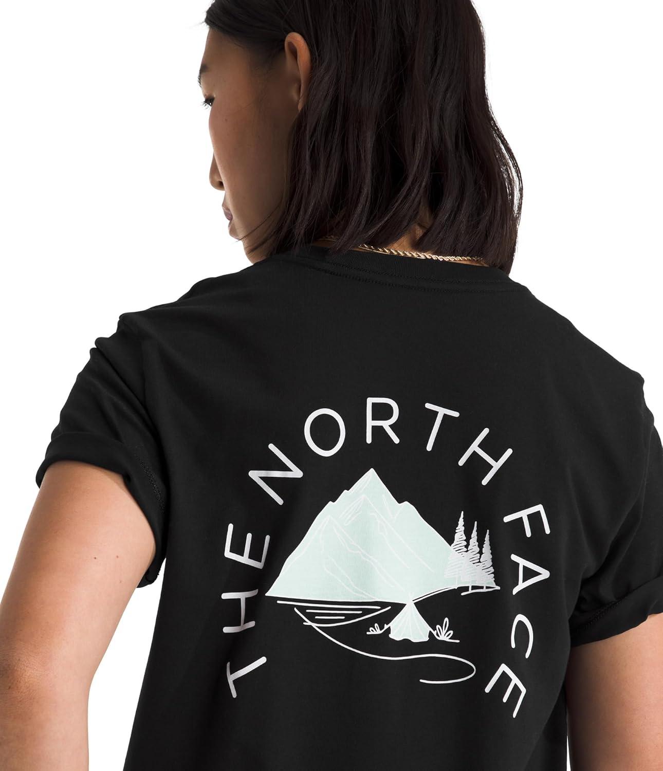 imageThe North Face Womens Monte Regular Short Sleeve Graphic Tee Casual Graphic TShirt Regular Fit Soft Cotton BlendTnf Black