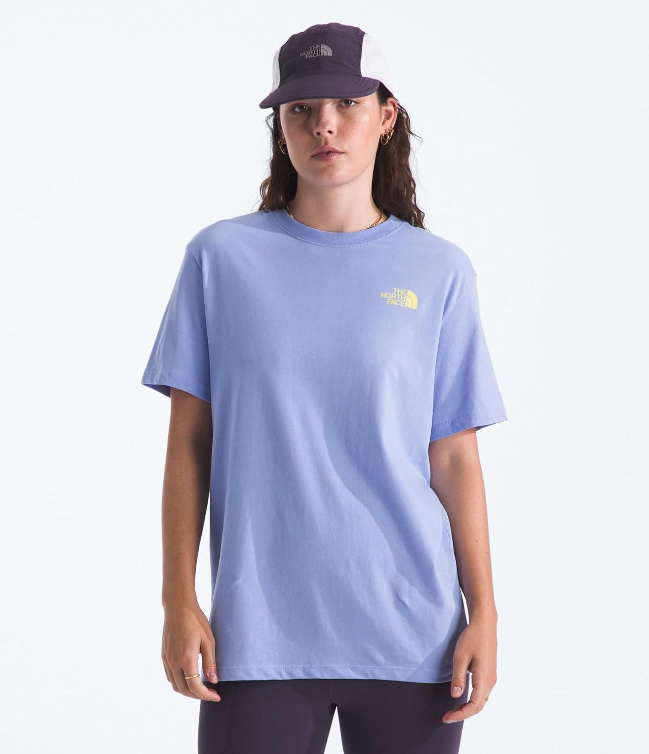 imageThe North Face Womens Wildflower Trails ShortSleeve Tee Casual Stylish Graphic TShirt Relaxed Fit Soft Cotton FabricPeriwinkle Glow