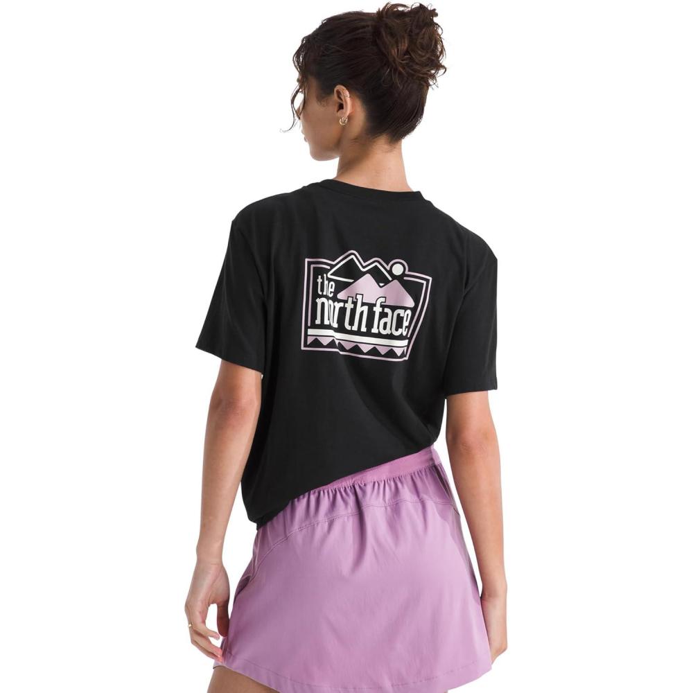 imageThe North Face Womens Explore Pin Relaxed Short Sleeve Tee Casual Graphic TShirt Regular Fit Soft Cotton FabricTnf Black
