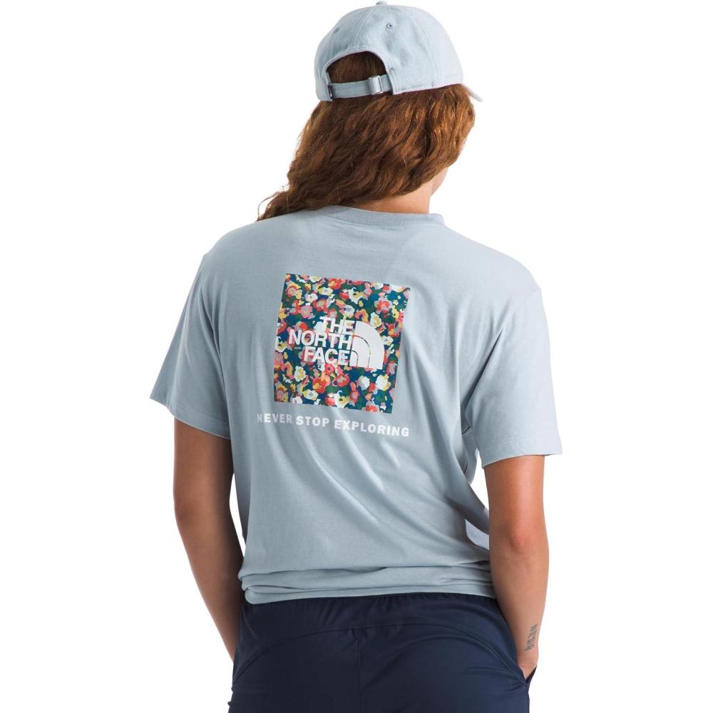imageThe North Face Womens Wildflower ShortSleeve Tee Casual Stylish Graphic TShirt Relaxed Fit Soft Cotton FabricFrost Grey