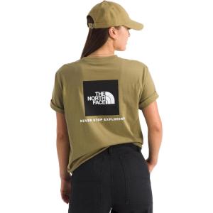 THE NORTH FACE Women’s Evolution Box NSE Short-sleeve Tee | Regular Fit Cotton T-shirt With Logo Graphics(Cedar)