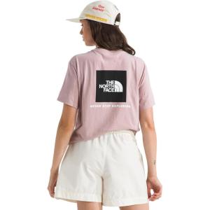 THE NORTH FACE Women’s Evolution Box NSE Short-sleeve Tee | Regular Fit Cotton T-shirt With Logo Graphics(Metal Pink)