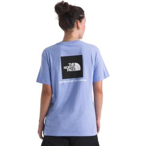 THE NORTH FACE Women’s Evolution Box NSE Short-sleeve Tee | Regular Fit Cotton T-shirt With Logo Graphics(Periwinkle Glow)