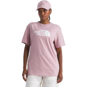 THE NORTH FACE Women’s Evolution Short Sleeve Half Dome Tee | Everyday Cotton Shirt With a Logo Graphic(Metal Pink)