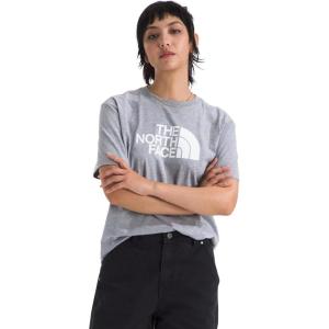 THE NORTH FACE Women’s Evolution Short Sleeve Half Dome Tee | Everyday Cotton Shirt With a Logo Graphic(Tnf Pale Grey Heather/Tnf White)