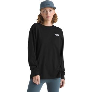 The North Face Women’s Evolution Simple Dome Long-Sleeve Tee – Classic Logo Graphic Tee, Soft Cotton Fabric(Tnf Black)
