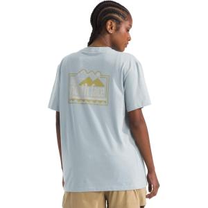The North Face Women’s Explore Pin Relaxed Short Sleeve Tee – Casual Graphic T-Shirt, Regular Fit, Soft Cotton Fabric(Frost Grey)