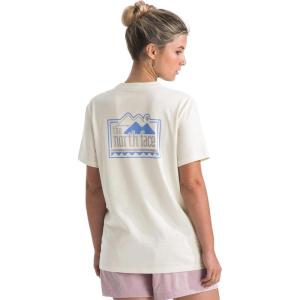 The North Face Women’s Explore Pin Relaxed Short Sleeve Tee – Casual Graphic T-Shirt, Regular Fit, Soft Cotton Fabric(White Dune)