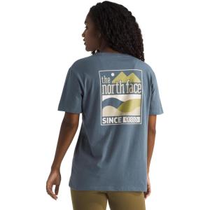 The North Face Women’s Exploring Since ’66 Relaxed Short Sleeve Tee – Casual Graphic T-Shirt, Regular Fit, Cotton Fabric(Granite Grey)
