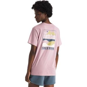 The North Face Women’s Exploring Since ’66 Relaxed Short Sleeve Tee – Casual Graphic T-Shirt, Regular Fit, Cotton Fabric(Metal Pink)