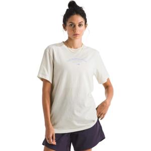 The North Face Women’s Home Relaxed Short Sleeve Tee – Casual Graphic T-Shirt, Regular Fit, Soft Cotton Fabric(White Dune)