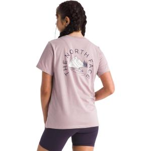 The North Face Women’s Monte Regular Short Sleeve Graphic Tee – Casual Graphic T-Shirt, Regular Fit, Soft Cotton Blend(Metal Pink)