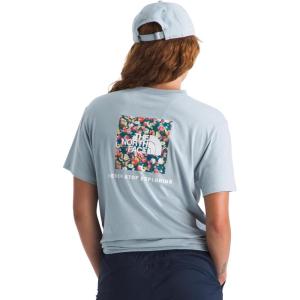 The North Face Women’s Wildflower Short-Sleeve Tee – Casual Stylish Graphic T-Shirt, Relaxed Fit, Soft Cotton Fabric(Frost Grey)