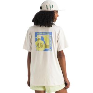 The North Face Women’s Wildflower Trails Short-Sleeve Tee – Casual Stylish Graphic T-Shirt, Relaxed Fit, Soft Cotton Fabric(White Dune)
