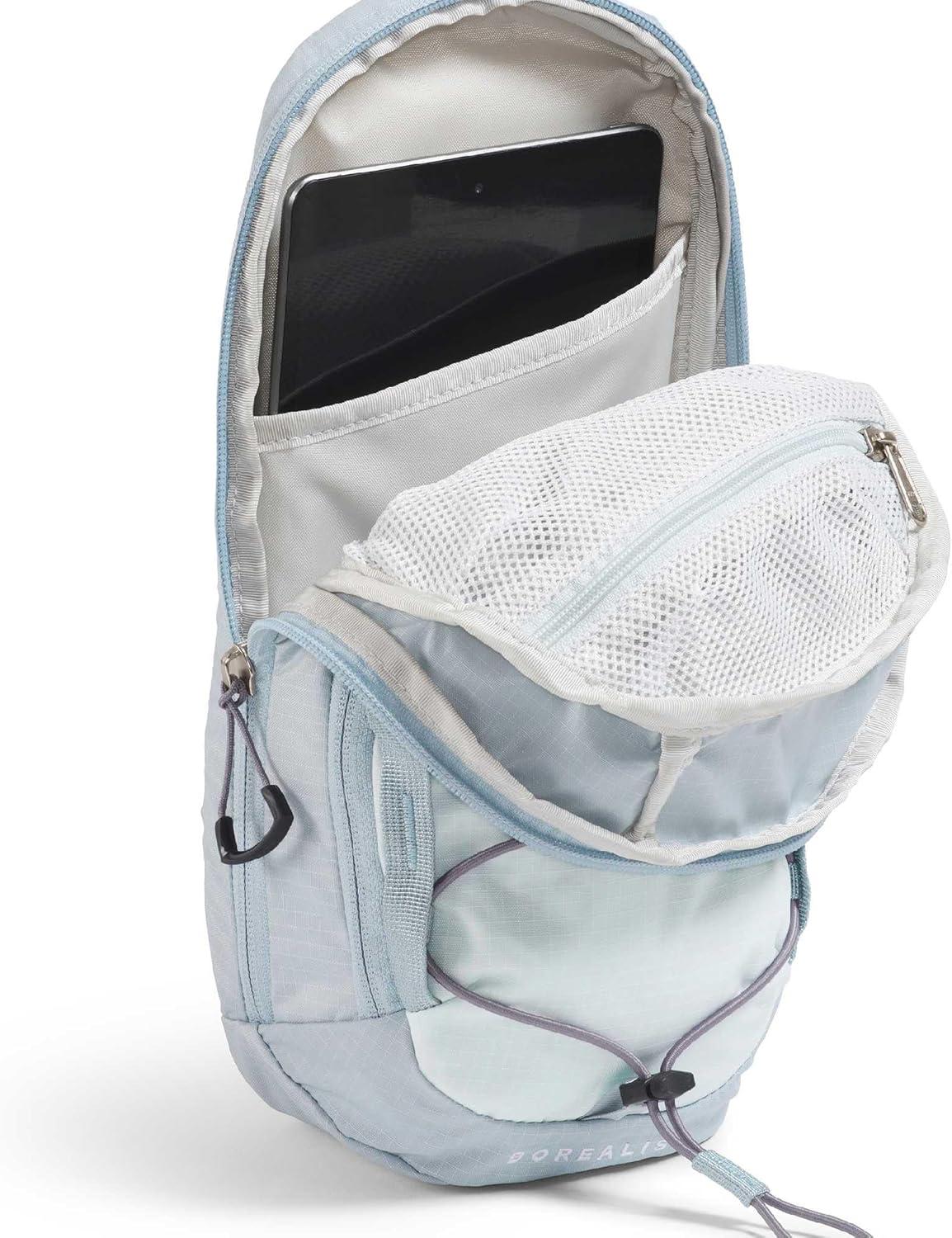 imageTHE NORTH FACE Borealis SIing Bag Crossbody Adjustable Strap Water Repellent Finish Multiple Compartments Tablet SleevePearl StoneFrost GreyTranscendent Grey