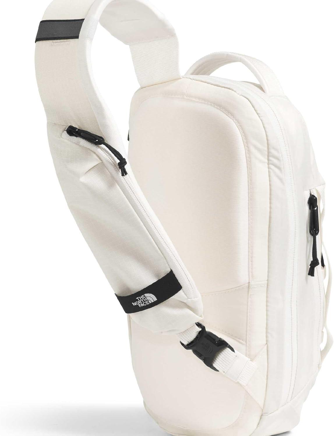 imageTHE NORTH FACE Borealis SIing Bag Crossbody Adjustable Strap Water Repellent Finish Multiple Compartments Tablet SleeveWhite DuneTnf Black