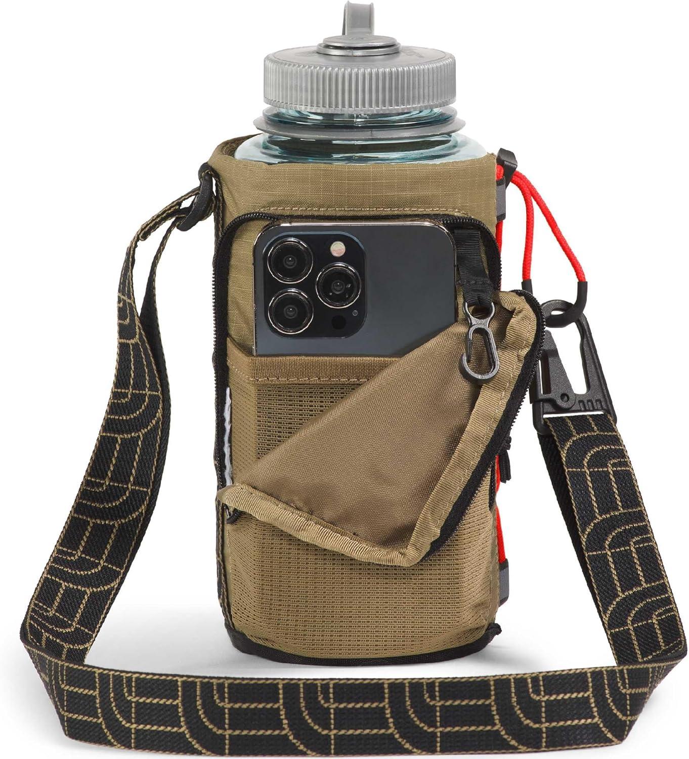 imageTHE NORTH FACE Borealis Water Bottle Holder Adjustable Strap WaterRepellent Finish External Pocket with Key HookCedarLava Red