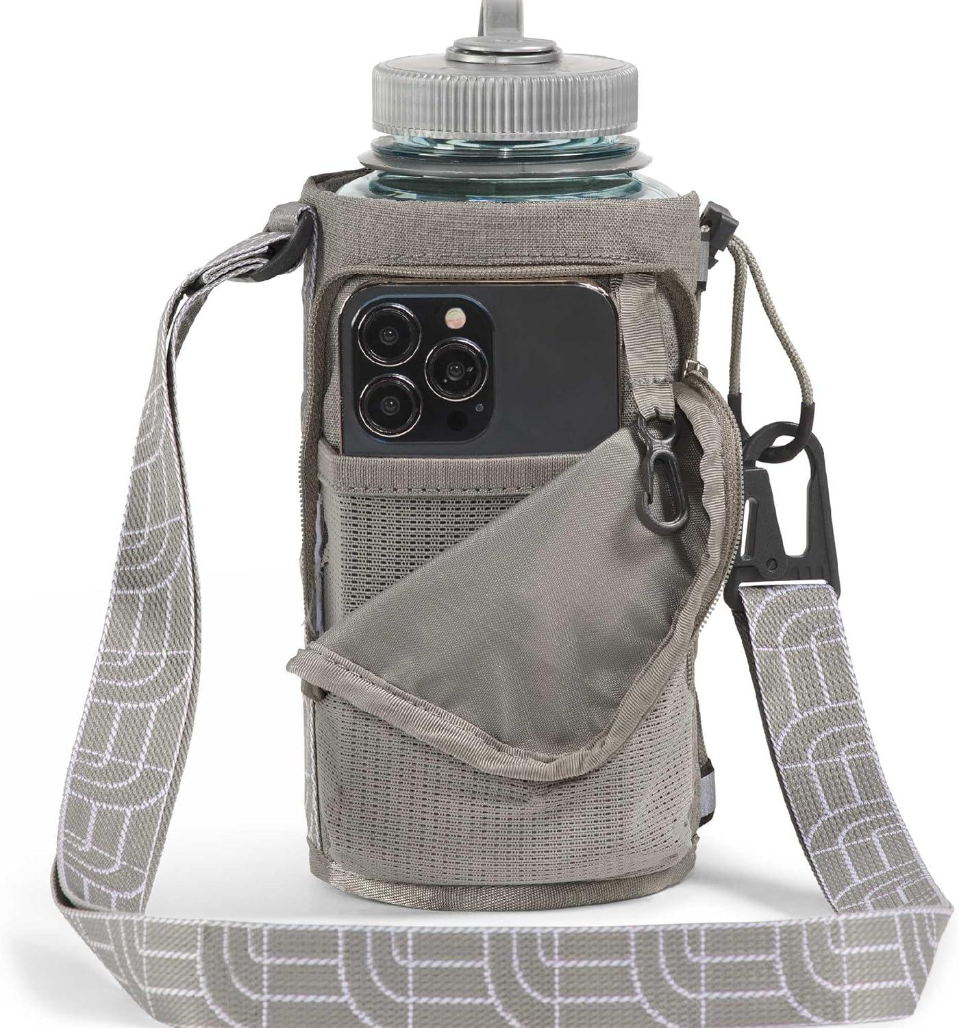 imageTHE NORTH FACE Borealis Water Bottle Holder Adjustable Strap WaterRepellent Finish External Pocket with Key HookStone Slab Light HeatherStone Slab