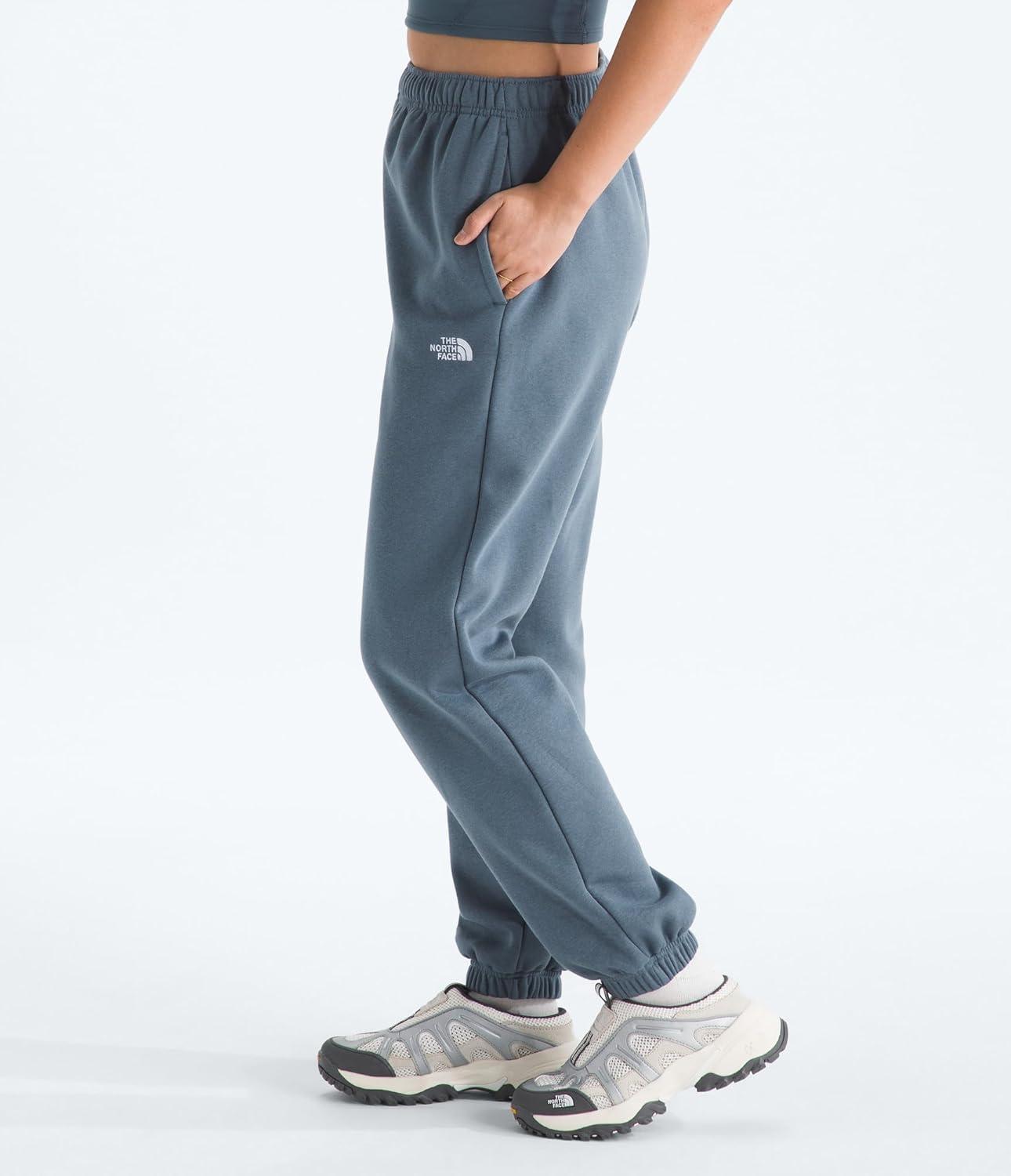 imageTHE NORTH FACE Womens Evolution Simple Dome Pant Elastic Cuffs amp Waistband With Adjustable Drawcord Hand PocketsGranite Grey
