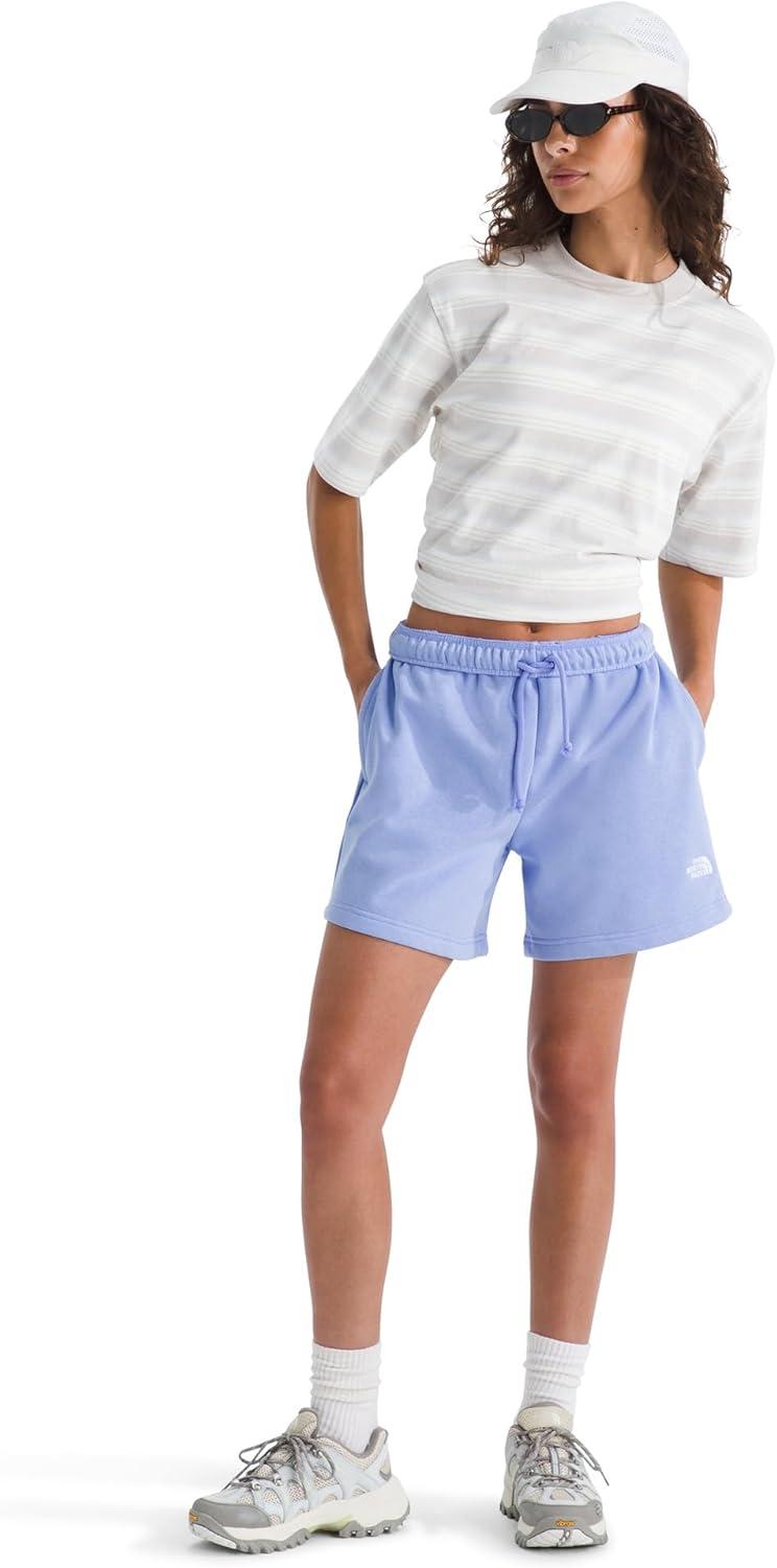 imageTHE NORTH FACE Womens Evolution Simple Dome Short Elastic Waistband With Adjustable Drawcord Pockets Embroidered LogoPeriwinkle Glow