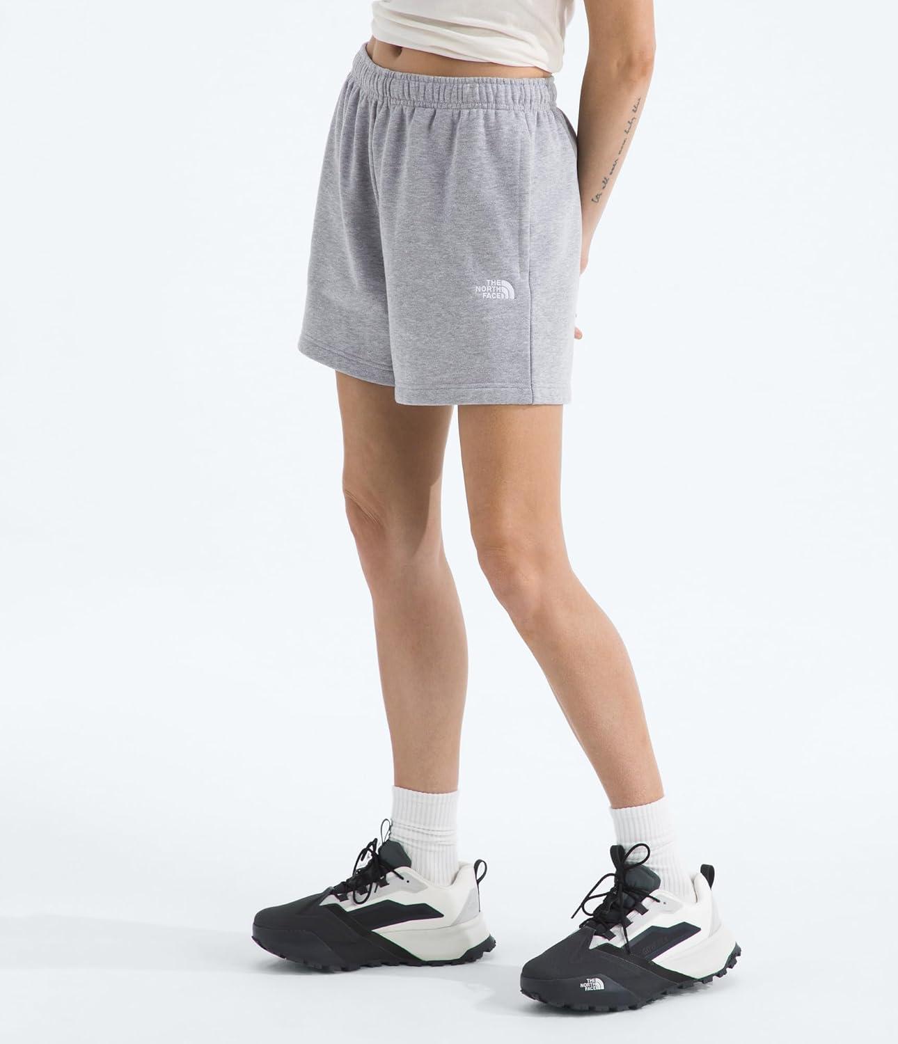imageTHE NORTH FACE Womens Evolution Simple Dome Short Elastic Waistband With Adjustable Drawcord Pockets Embroidered LogoTnf Pale Grey Heather