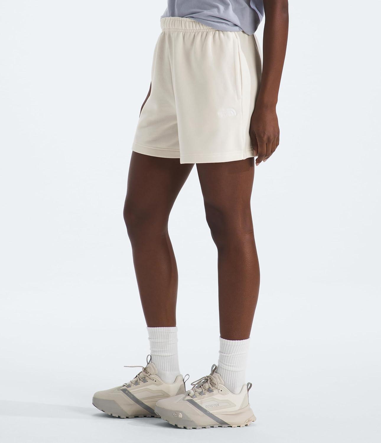 imageTHE NORTH FACE Womens Evolution Simple Dome Short Elastic Waistband With Adjustable Drawcord Pockets Embroidered LogoWhite Dune