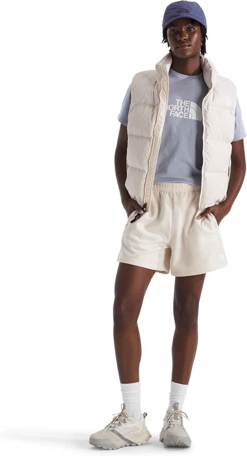 imageTHE NORTH FACE Womens Evolution Simple Dome Short Elastic Waistband With Adjustable Drawcord Pockets Embroidered LogoWhite Dune