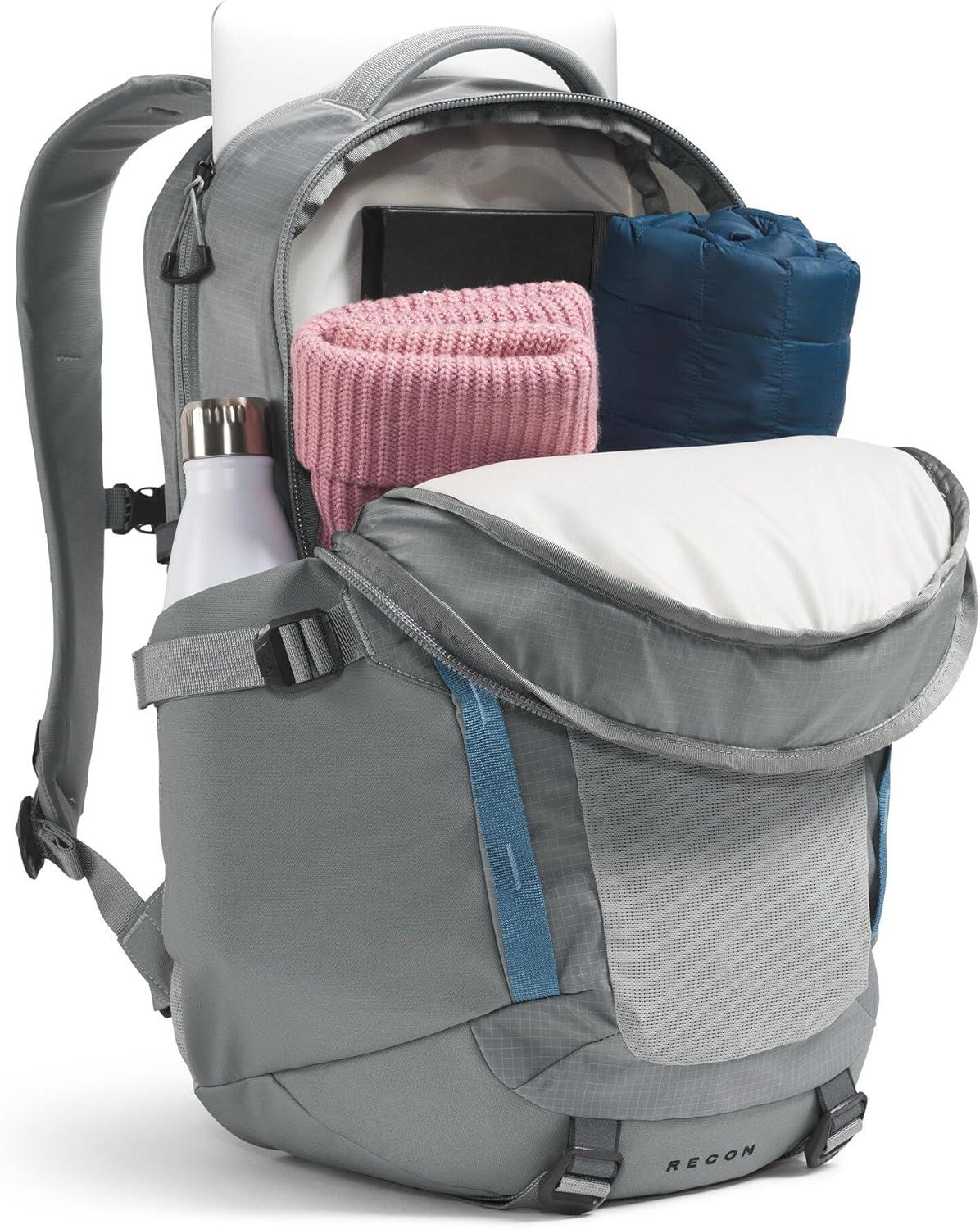 imageThe North Face Recon Everyday Laptop Backpack Daypack Water Repellent Laptop Sleeve 2 Water Bottle Pockets Asphalt Grey Light HeatherTNF BlackNPF One SizeConcrete