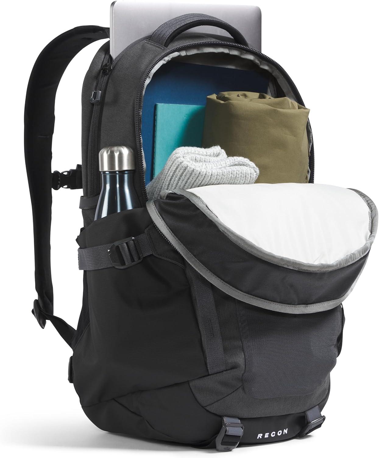 imageThe North Face Recon Everyday Laptop Backpack Daypack Water Repellent Laptop Sleeve 2 Water Bottle Pockets Asphalt Grey Light HeatherTNF BlackNPF One SizeAsphalt Grey Light HeatherTnf Blacknpf