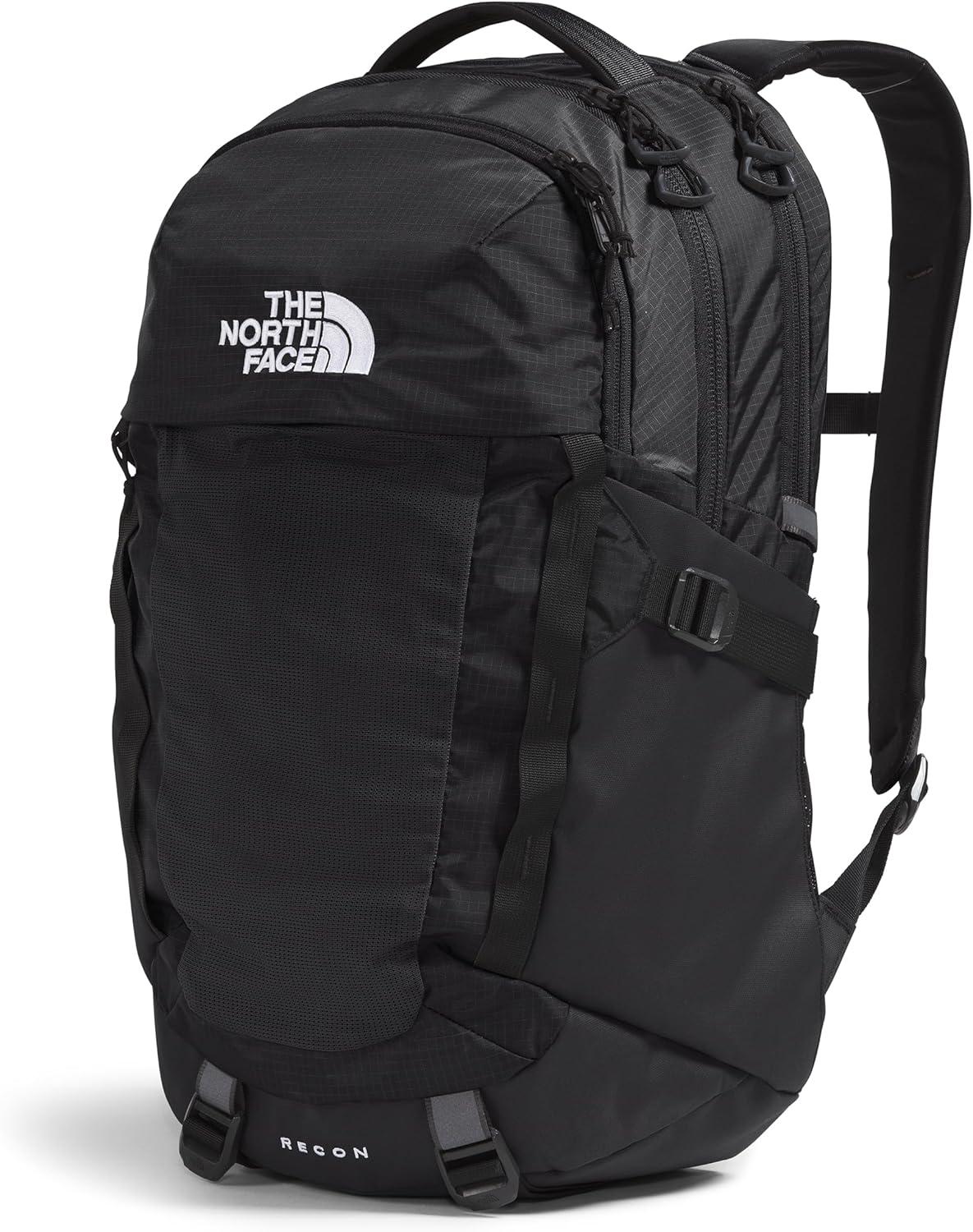 imageThe North Face Recon Everyday Laptop Backpack Daypack Water Repellent Laptop Sleeve 2 Water Bottle Pockets Asphalt Grey Light HeatherTNF BlackNPF One SizeTnf BlackTnf Blacknpf