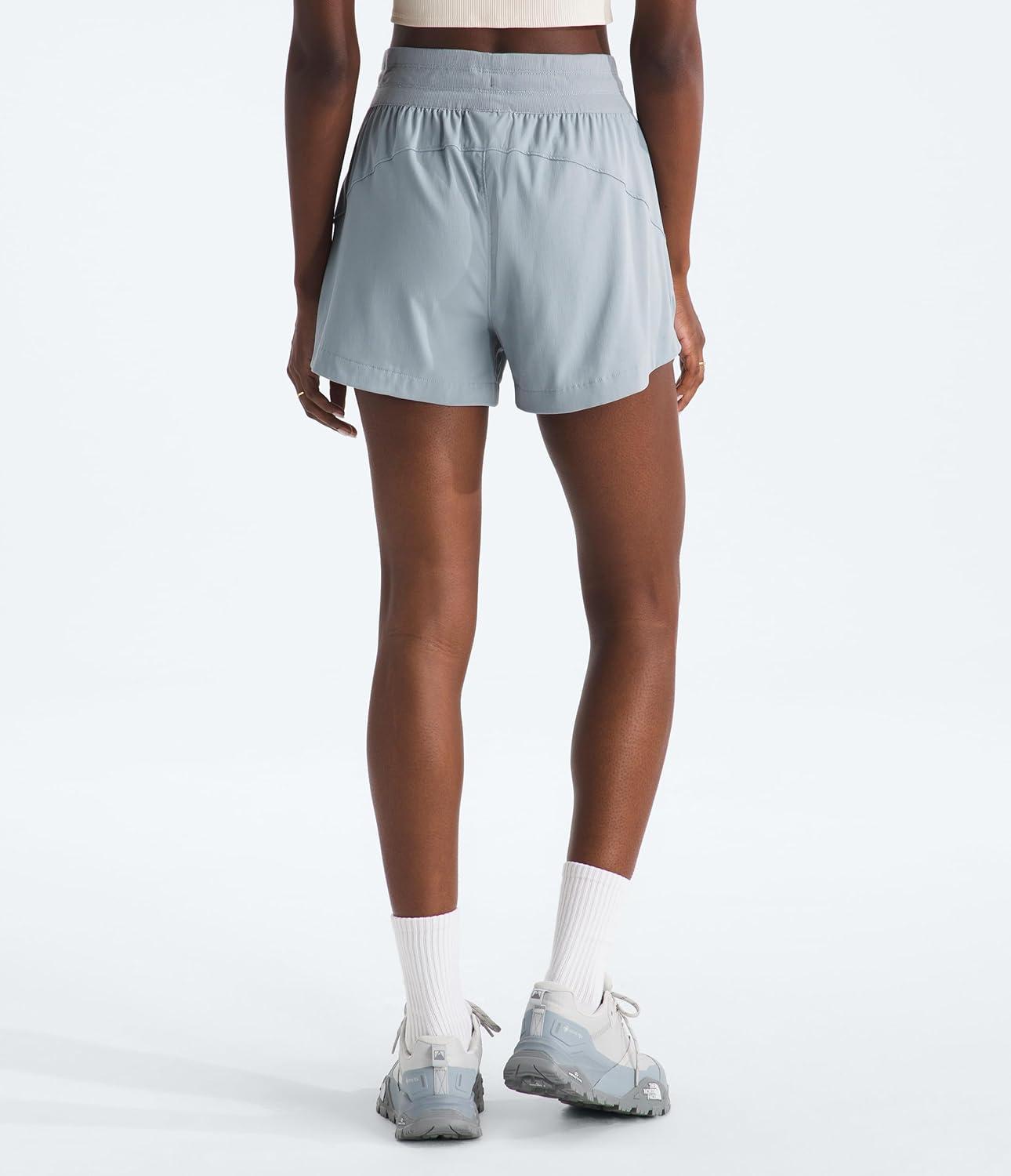 imageThe North Face Womens Aphrodite Arise 3 Short Standard amp Plus Size Moisture Wicking Adjustable Elastic WaistbandFrost Grey