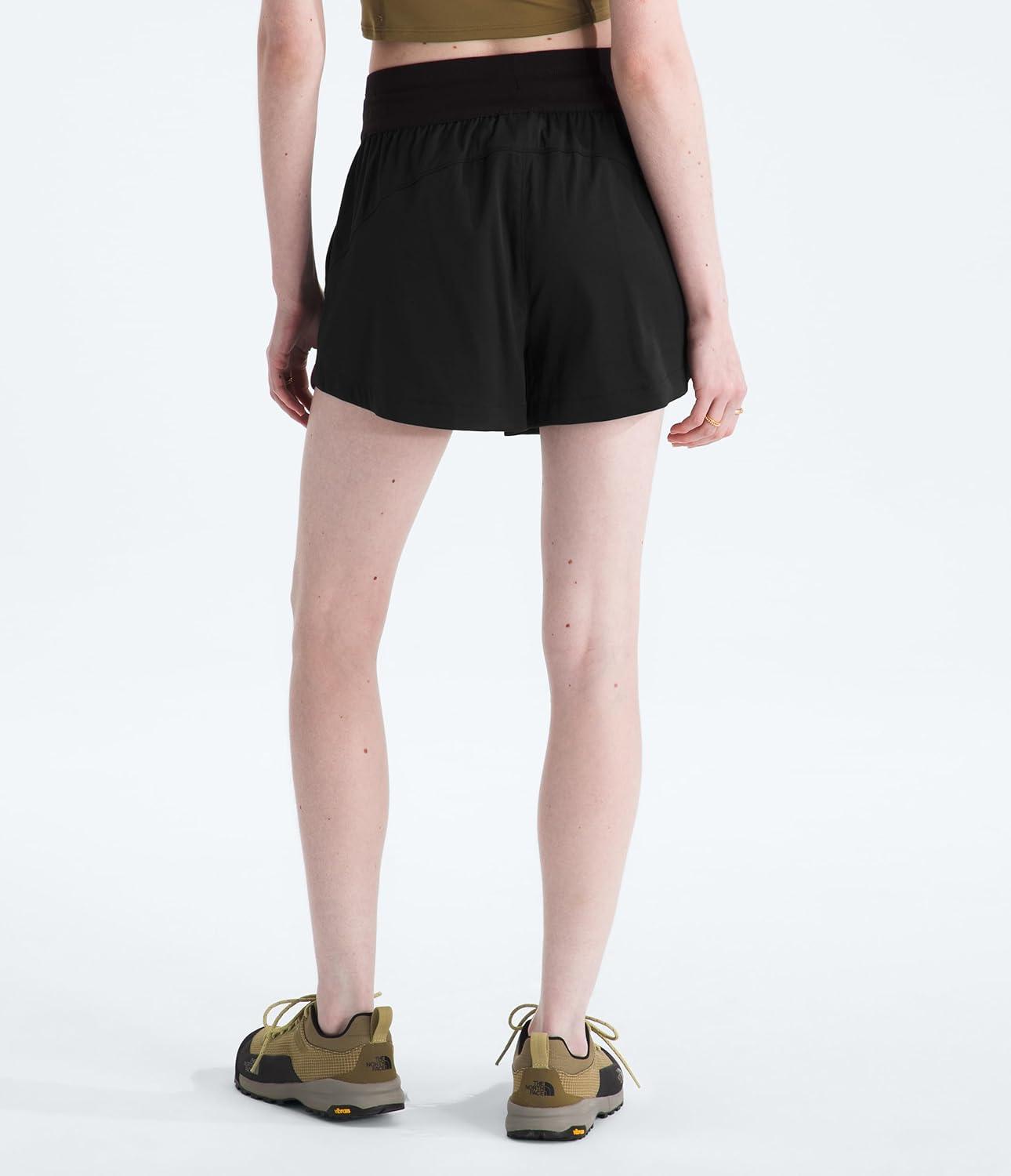 imageThe North Face Womens Aphrodite Arise 3 Short Standard amp Plus Size Moisture Wicking Adjustable Elastic WaistbandTnf Black